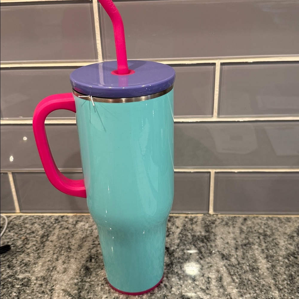 Swig Life 40oz. Aqua Colorblock Mega Mug Brand New - Picture 4 of 4